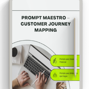 Imagen con el texto “Prompt Maestro – Customer Journey Mapping” en pantalla, ideal para representar un producto digital sobre experiencia del cliente con IA.