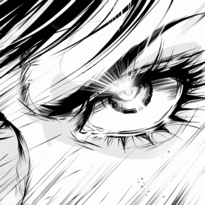 Imagen de portada del pack de prompts para manga, con collage de ilustraciones estilo cómic japonés en blanco y negro, centrado en escenas de acción, romance y fantasía, con el título “Midjourney Manga Prompts” en letras grandes.