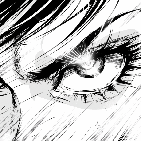 Imagen de portada del pack de prompts para manga, con collage de ilustraciones estilo cómic japonés en blanco y negro, centrado en escenas de acción, romance y fantasía, con el título “Midjourney Manga Prompts” en letras grandes.